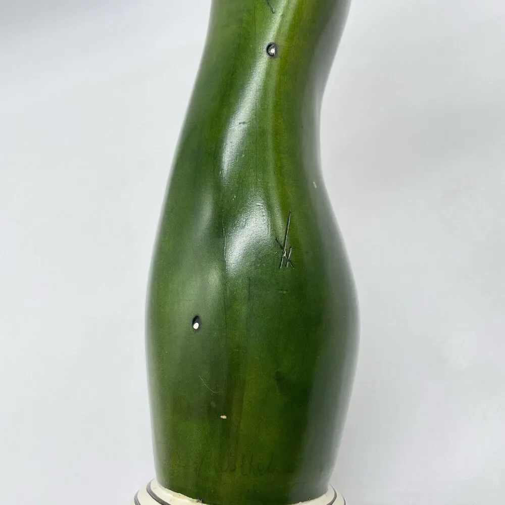 Vintage Robert Wilhelm for William Bounds 18.5” Green Pepper Mill Signed 2001